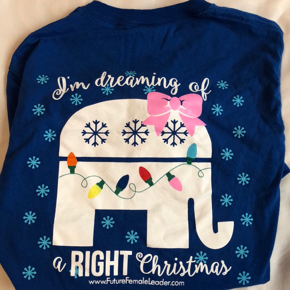 Future Female Leader Elephant Christmas tee